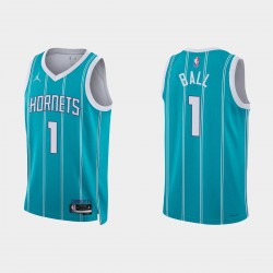 Charlotte Hornets #1 Lamelo Ball 2022-23 Icon Edición Teal Camiseta