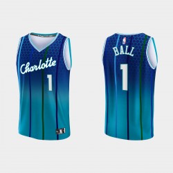 Charlotte Hornets #1 Lamelo Ball 2022-23 Réplica Azul Camiseta