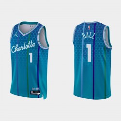 Charlotte Hornets #1 Lamelo Ball 2022-23 Ciudad Edición Azul Camiseta