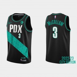 Portland Trail Blazers C.J. McCollum 2022-23 City Edición Negro Camiseta