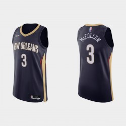 New Orleans Pelicans C.J. McCollum 2021/22 75th Anniversary Negro Auténtico Icono Camiseta
