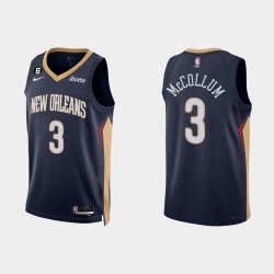 New Orleans Pelicans C.J. McCollum Icono Edición Marina Camiseta 2022-23