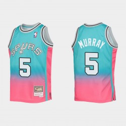 San Antonio Spurs Mitchell & Ness Dejounte Murray Teal Pink Fadeaway HWC Limited Camiseta