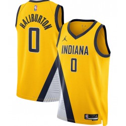 Tyrese Haliburton Indiana Pacers Jordan Brand 2022/23 Statement Edition Swingman Camiseta - Oro