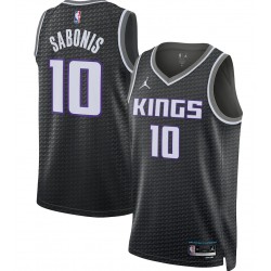 Domantas Sabonis Sacramento Kings Jordan Brand 2022/23 Statement Edition Swingman Camiseta - Negro