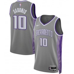 Domantas Sabonis Sacramento Kings Camiseta Swingman Nike Unisex 2022/23 - Edición City - Antracita