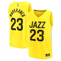 Lauri Markkanen Utah Jazz Fanatics Branded 2022/23 Fast Break Replica Jugador Camiseta - Icon Edition - Amarillo