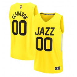 Camiseta Jordan Clarkson Utah Jazz Fanatics Branded 2022/23 Fast Break Replica - Edición Icon - Amarillo