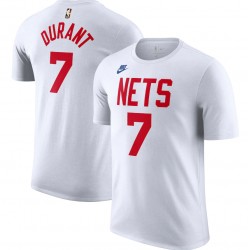 Kevin Durant Brooklyn Nets Camiseta Nike 2022/23 Classic Edition Nombre y Número - Blanca