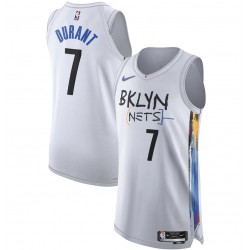 Kevin Durant Brooklyn Nets Nike 2022/23 Authentic Camiseta - City Edition - Blanco