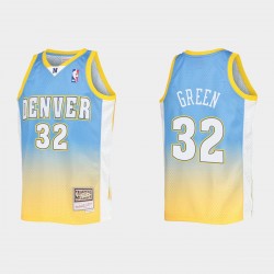 Denver Nuggets Mitchell & Ness Jeff Green Azul Oro Fadeaway HWC Limited Camiseta