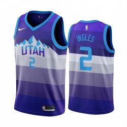 Utah Jazz Joe Inglés y 2 camisetas de retroceso púrpura