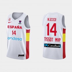 España Willy Hernangomez FIBA EuroBasket 2022 TISSOT MVP Camiseta Blanco