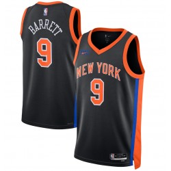 RJ Barrett New York Knicks Camiseta Nike Swingman Unisex 2022/23 - Edición City - Negro