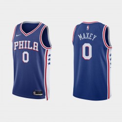 Philadelphia 76ers Tyrese Maxey Icon Edición Royal Camiseta 2022-23