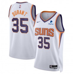 Camiseta unisex Nike Kevin Durant Blanco Phoenix Suns 2022/23 Swingman Badge Player - Edición de la Asociación