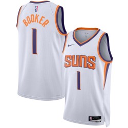 Devin Booker Phoenix Suns Nike Unisex 2022/23 Swingman Camiseta - Blanco - Edición Association