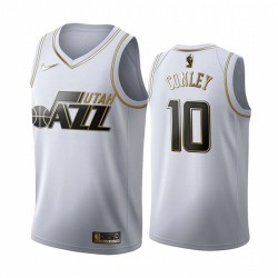 Mike Conley # 10 Utah Jazz Blanco Golden Edition Camisetas
