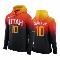 Mike Conley Jr. Utah Jazz 2020-21 Ciudad Hoodie Negro Naranja Jersey