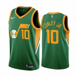 2020-21 Utah Jazz Mike Conley Jr. Greneed Edition Green & 10 Camisetas