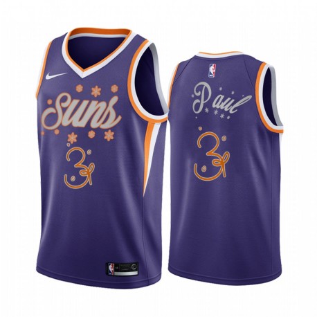 Chris Paul Phoenix Suns 2020 Navidad Night Purple Camisetas Festiva Edición Especial