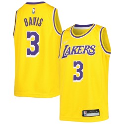 Anthony Davis Los Angeles Lakers Nike Youth 2021/22 Diamond Swingman Camiseta - Icon Edición - Oro