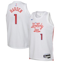 James Harden Philadelphia 76ers Nike Youth 2022/23 Swingman Camiseta - City Edición - Blanco