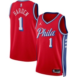 James Harden Philadelphia 76ers Jordan Brand 2022/23 Statement Edición Swingman Camiseta - Rojo