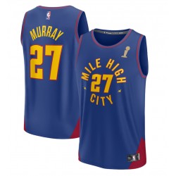 Jamal Murray Denver Crawler Blue 2023 Campeón de las Finales de la NBA Rápido jugador de la camiseta - Declaración versión