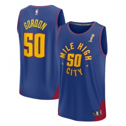 Aron Gordon Denver Blue Campeón de las Finales de la NBA 2023 Rápido jugador de la camiseta - Declaración de la versión