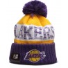 Los Angeles Lakers New Times equipo de tejido deportivo de Púrpura amarillo blanco - para hombres y mujeres