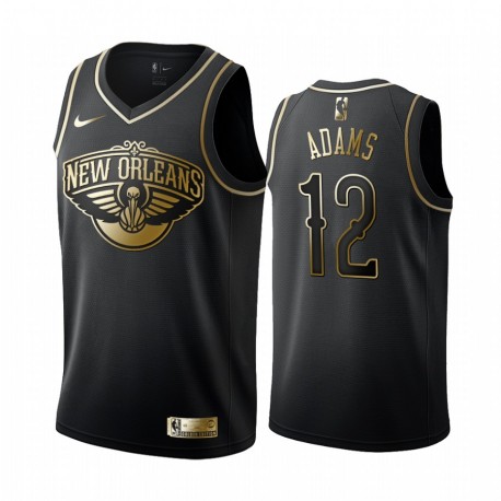 Steven Adams New Orleans Pelicans 2020-21 Black Golden Edition Camisetas 2020