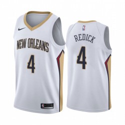 J.j. Redick New Orleans Pelicans # 4 Association Men's Camisetas - Blanco