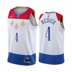 J.j. Redick New Orleans Pelicans Blanco City Edition Fleur-de-lis 2020-21 Camisetas