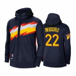 Golden State Warriors Andrew Wiggins Navy Full-Zip Hoodie 2020-21 City Edition Showtime