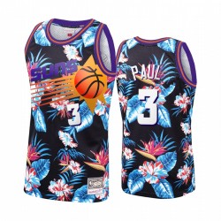 Chris Paul y 3 Phoenix Suns Negro Floral Fashion Camisetas
