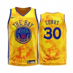 Golden State Warriors Stephen Curry y 30 Yellow 2020 Fashion Edition Camisetas
