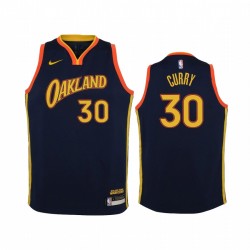Golden State Warriors Stephen Curry 2020-21 Ciudad Navy Juventud Camisetas y 30