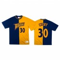 Stephen Curry Golden State Warriors # 30 Blue Gold Split camiseta