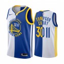 Warriors Stephen Curry y 30 Thompson Splash Brothers Split Edition Camisetas Royal Blanco