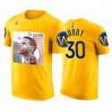 Stephen Curry 62 puntos Carrera High Warriors 2021 Vengue Blazers Gold T-Shirt