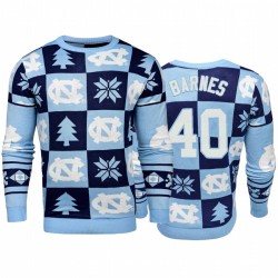 Harrison Barnes Carolina del Norte Tar Heels & 40 College Basketball Blue Ugly Suéter de Navidad