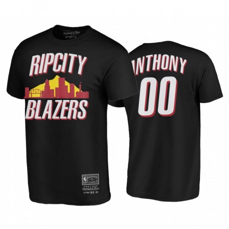 Portland Trail Blazers Br Remix Rip City Carmelo Anthony Black Camiseta HWC Limited