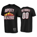 Portland Trail Blazers Br Remix Rip City Carmelo Anthony Negro Camiseta HWC Limited