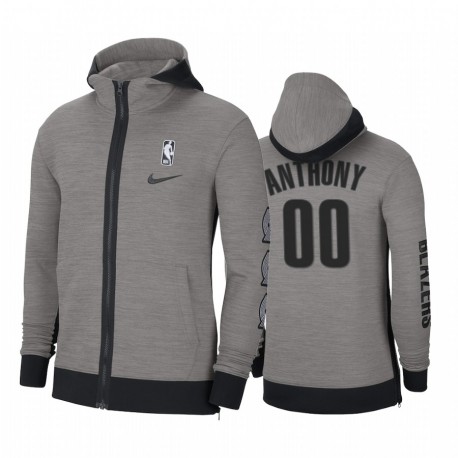 Carmelo Anthony & 00 Blazers Chaqueta 2020-21 Heathered Charcoal Authentic Showtime