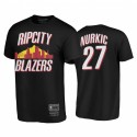 Portland Trail Blazers Br Remix Rip City Jusuf Nurkic Negro Camiseta HWC Limited