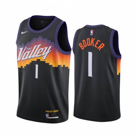 Devin Booker Phoenix Suns Black City Edition The Valley 2020-21 Camisetas