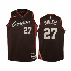 Jusuf Nurkic Portland Trail Blazers 2020-21 City Edition Juvenil Camisetas - Negro