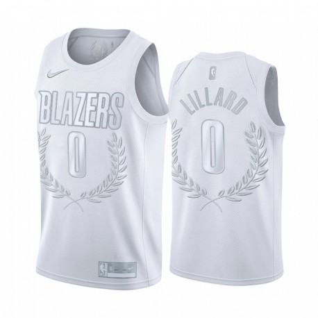 Damian Lillard & 0 Portland Trail Blazers Blanco MVP 2020 Playoffs Camisetas