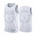 Damian Lillard # 0 Portland Trail Blazers Blanco MVP 2020 Playoffs Camisetas